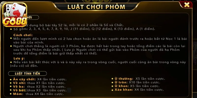 Ù là trạng thái khi tân thủ đã đạt được tất cả 9 lá bài thành bộ phỏm