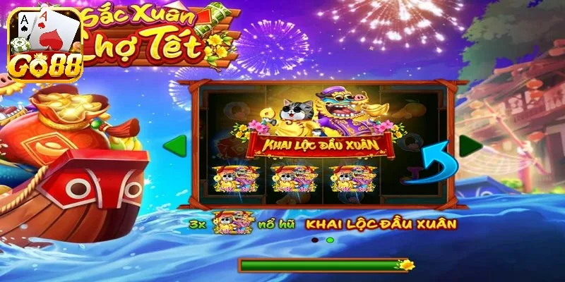 Trò chơi sắc xuân chợ tết Go88 sử dụng dòng trả thưởng All Ways